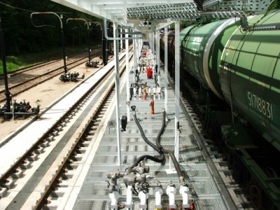 Stanowiska rozładowcze cystern kolejowych